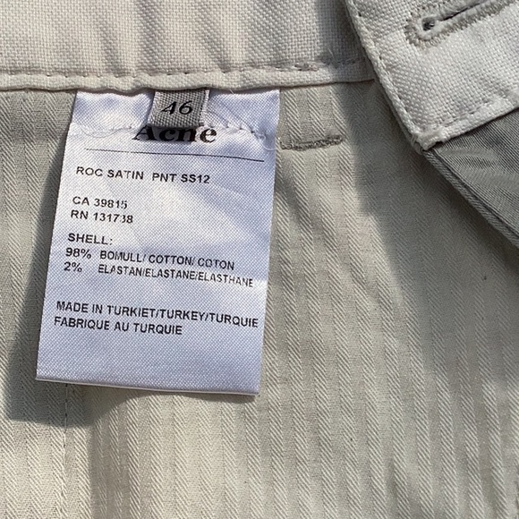 Acne Roc Satin Chino. SS12 in beige. Stockholm style geek chic. - Picture 16 of 16